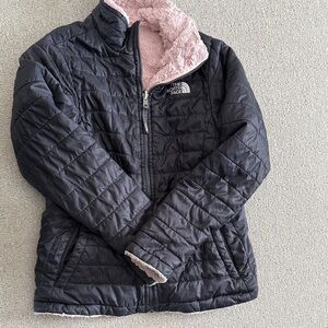 The North Face Black Jacket with Soft Pink Interior
